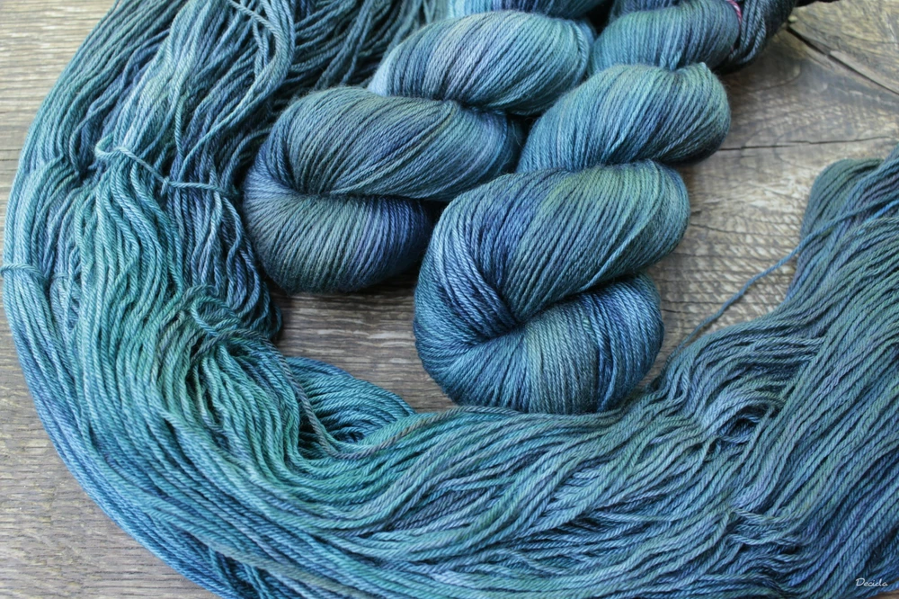 "Blue sea" merino/hedvábí 50/50 400m bez SW 