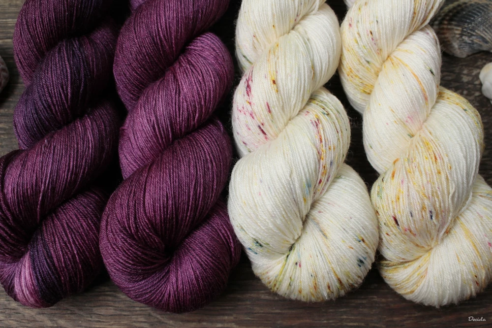 "Burgundy" merino/hedvábí 2mm
