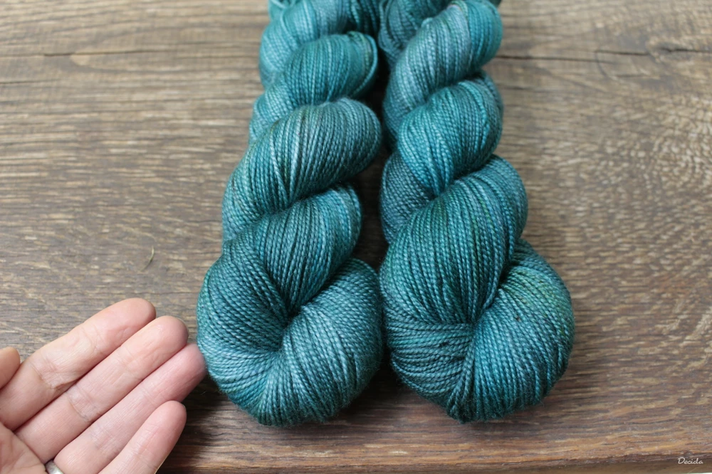 "Teal" merino/hedvábí 80/20 400m Twist