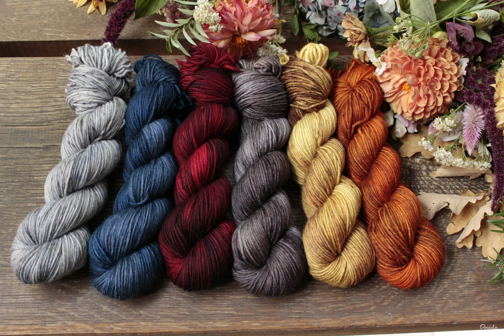 "Red fire" - Merino sw/polyamid 4,5mm