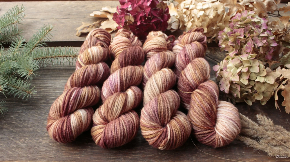 "Skořicový koláč" - merino/kašmír/nylon ARAN 166m/100g