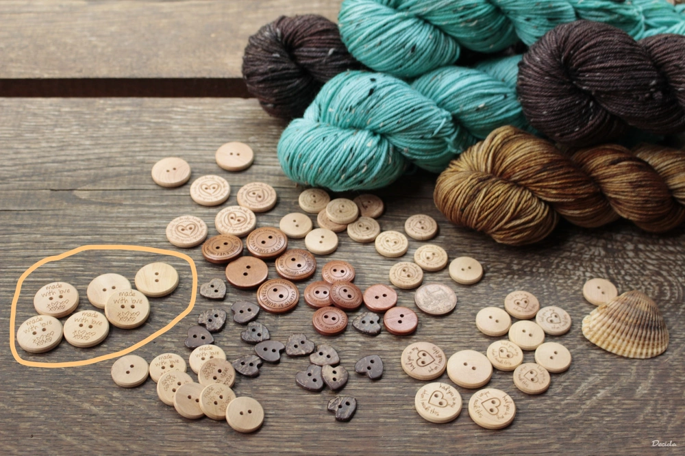 Dřevěné knoflíky Made with love 25mm