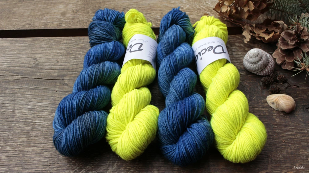 "Neon yellow" - extra MERINO se sw 4mm