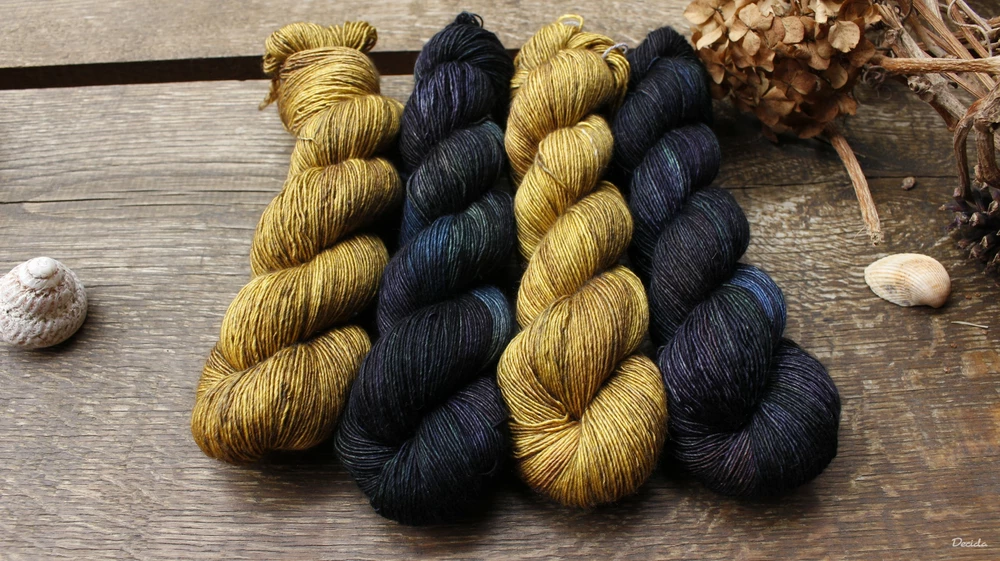 "Green night" merino/hedvábí 70/30 400m jednonitka 