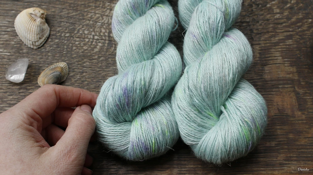 "Slow Mint"- 50% Alpaca/25% Hedvábí/25% len 400m