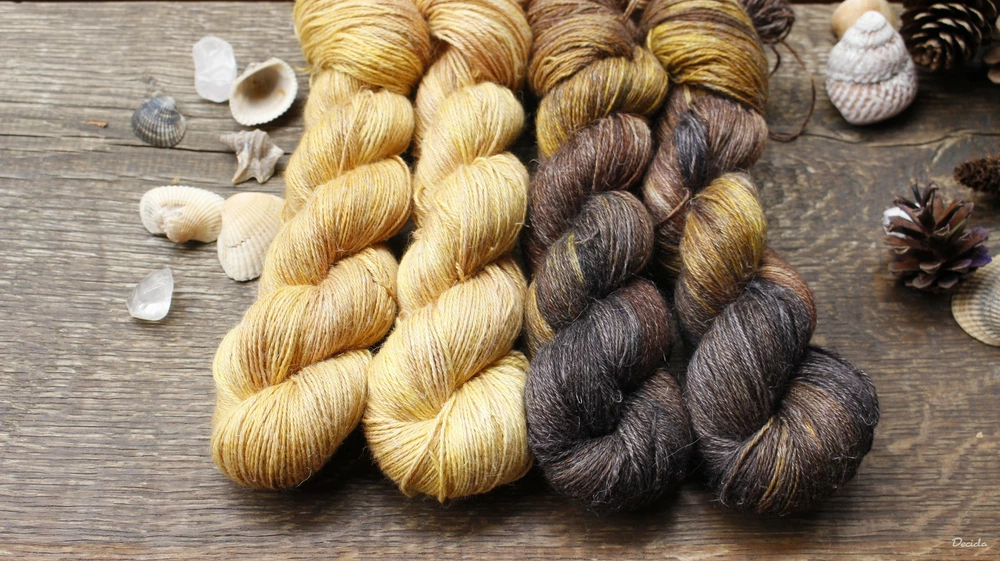 "Obilí"- 50% Alpaca/25% Hedvábí/25% len 400m