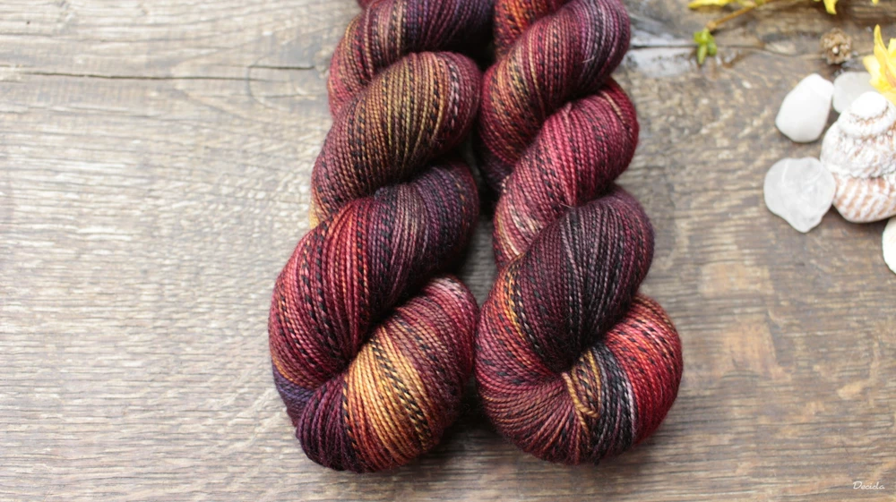 "Oheň" - ZEBRA Merino sw/nylon 365m/100g