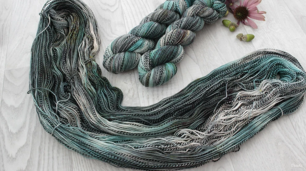 "Mint cocktail" - ZEBRA Merino sw/nylon 365m/100g