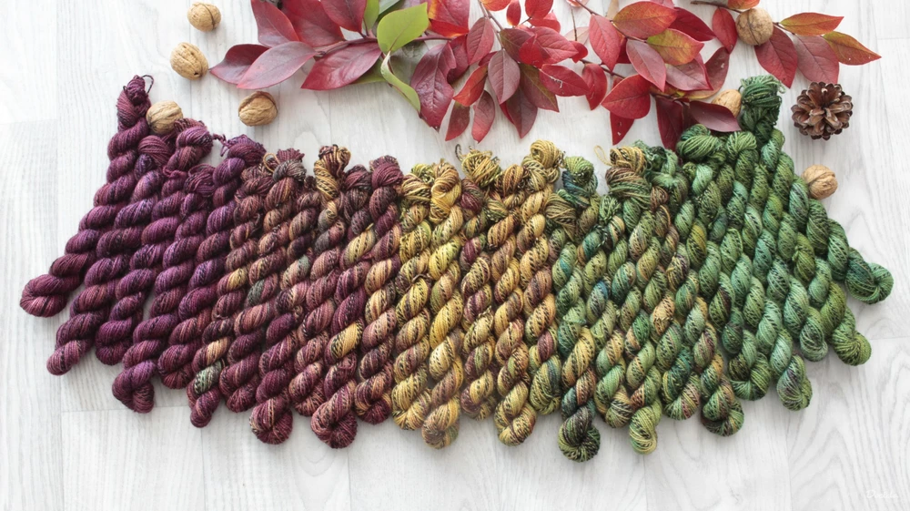 Set 5x20g "Autumn" - ZEBRA Merino sw/nylon 365m/100g