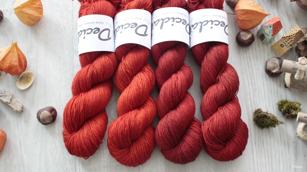"Ohnivá cihla" -  extra MERINO se sw 3mm