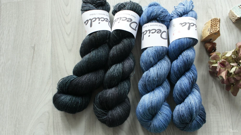"Sky blue" merino/hedvábí 70/30 400m jednonitka 