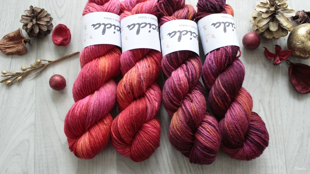 "Super pink" - Merino sw/polyamid 4,5mm