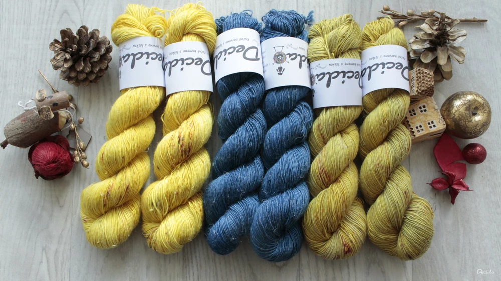 "Blue" -  Single 90% Merino/10% Len 366m