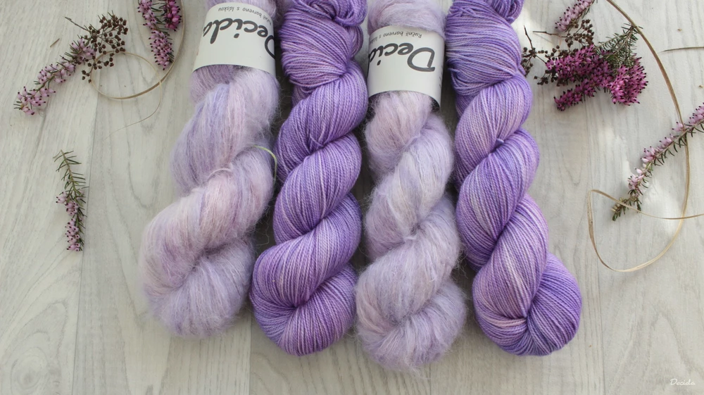 "Violet" - 80% merino 10% kašmír 10% nylon 365m/100g