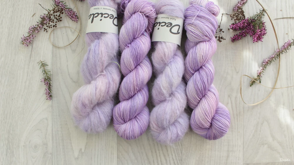 "Soft Violet" - 80% merino 10% kašmír 10% nylon 365m/100g