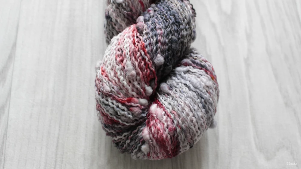 "Black berries" - efektní merino SLUB