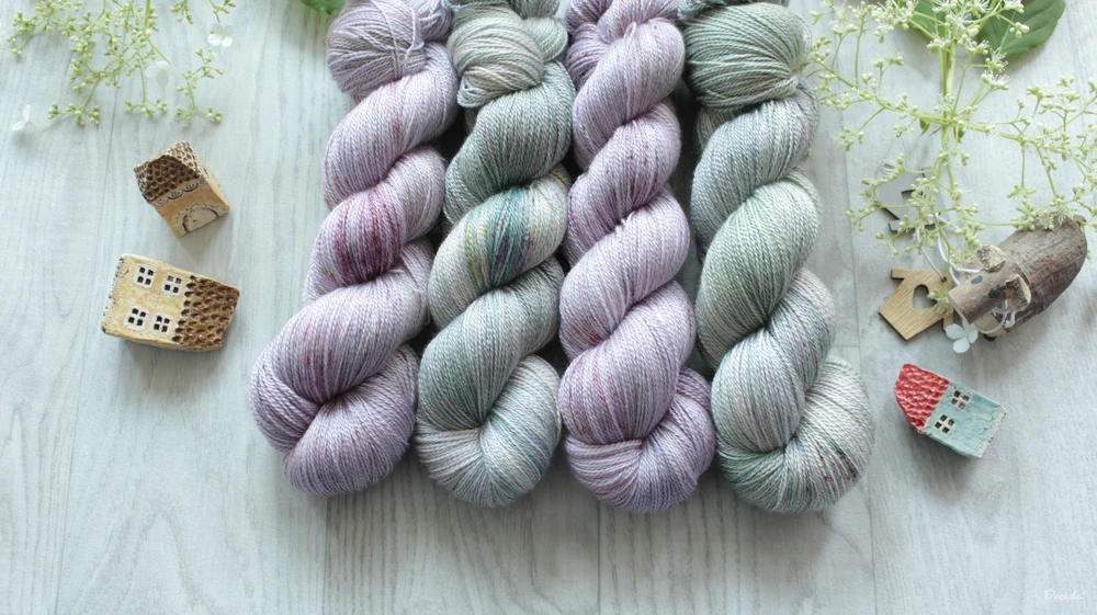 "Louka za úplňku" merino/hedvábí 50/50 600m 