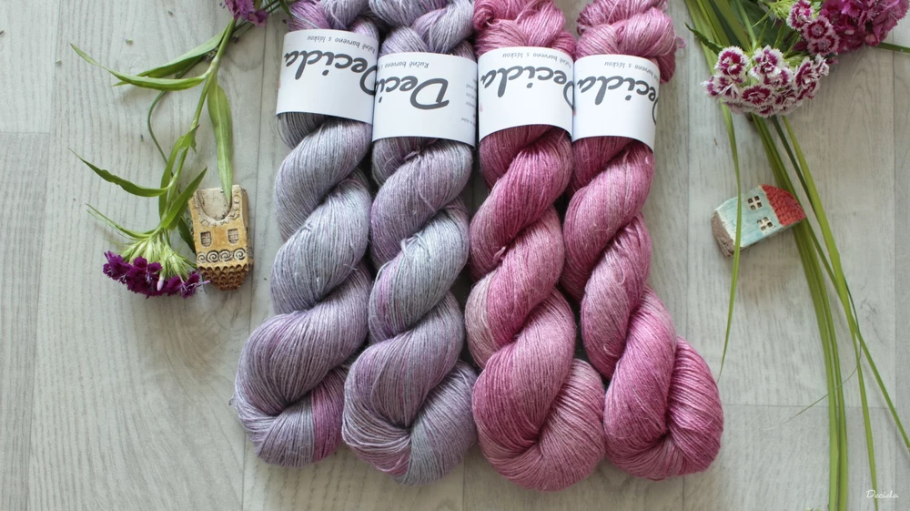 "Strawberry Love" -  70% bambus 30% len 400m