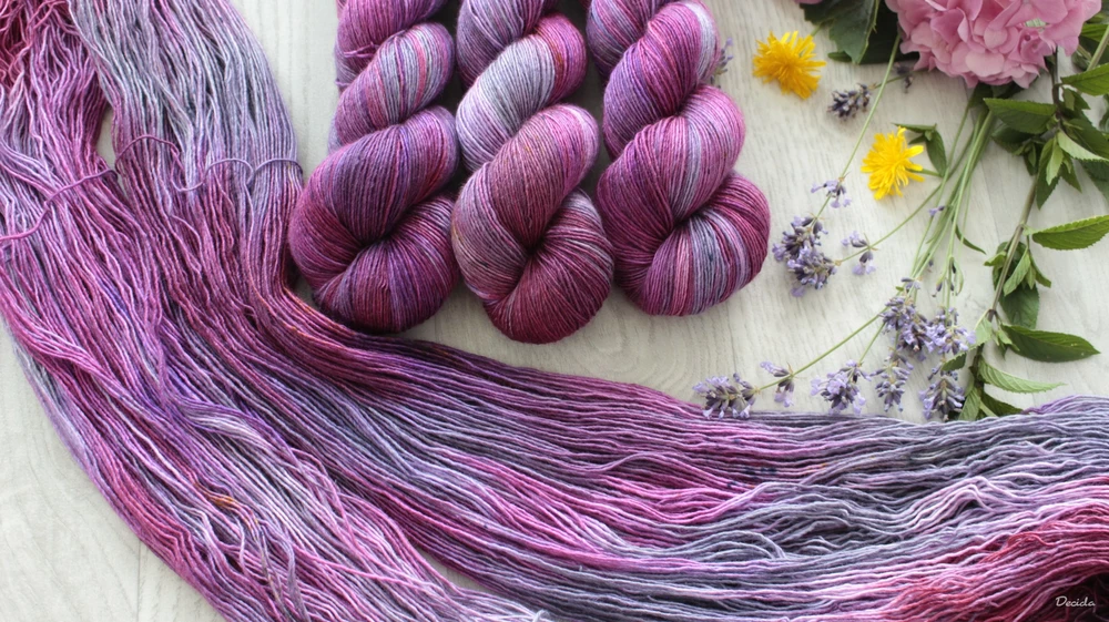"Fuchsia" merino/hedvábí 70/30 400m jednonitka