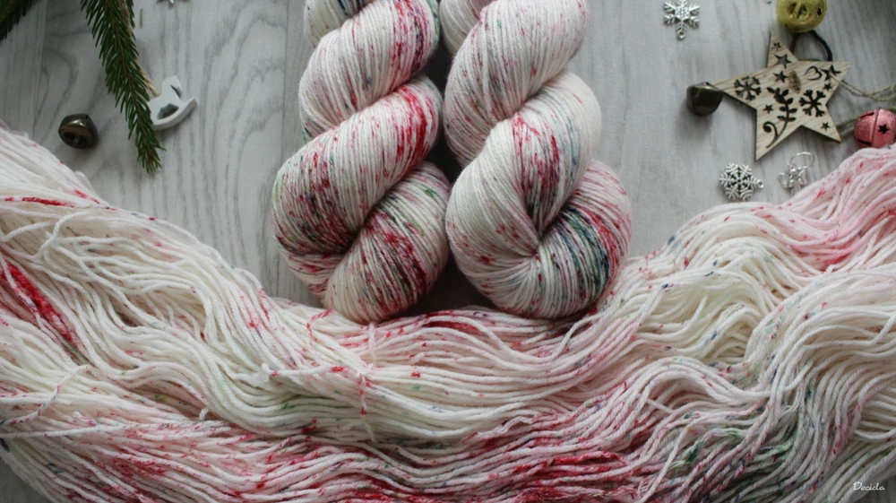 "Vánoční girlanda - Sugar" - EXTRA Merino sw/polyamid 365m/100g