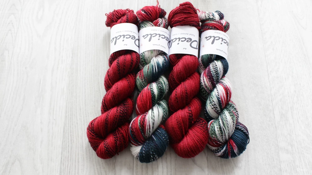 "Vánoční girlanda" - ZEBRA Merino sw/nylon 400m/100g