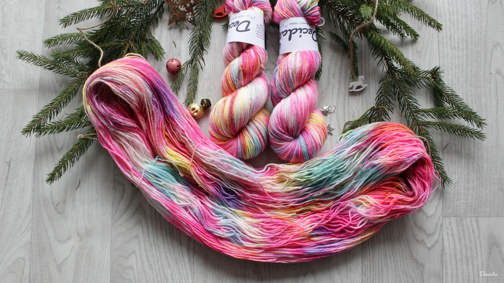 "Pink Party" - EXTRA Merino sw/polyamid 365m/100g