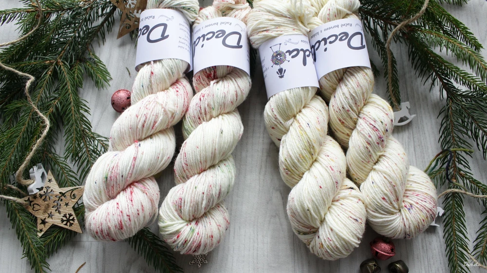 "Vánoční girlanda - Sugar" -  extra MERINO se sw 4mm 