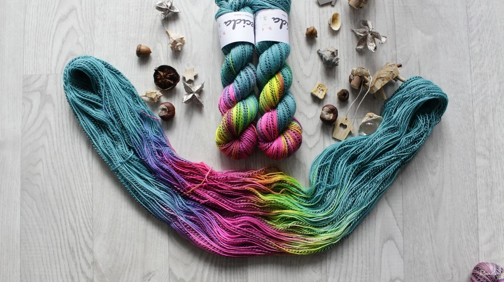 "Ocean colours" - ZEBRA Merino sw/nylon 400m/100g