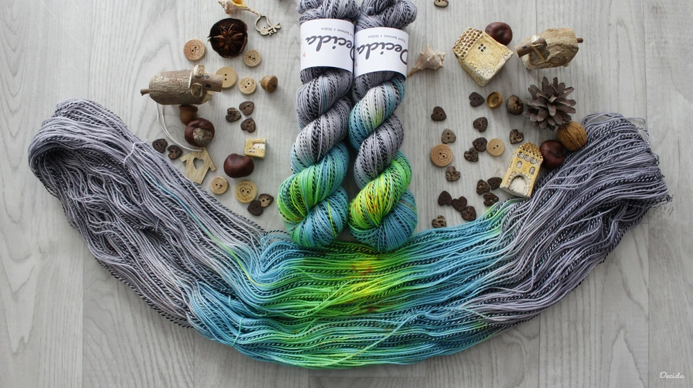 "Krokodýl 2" - ZEBRA Merino sw/nylon 400m/100g
