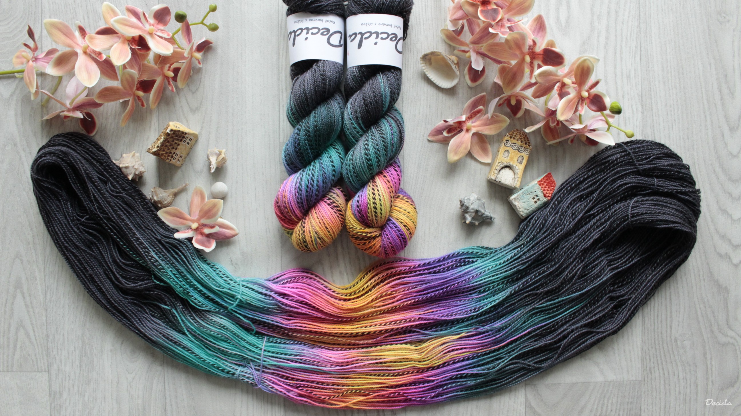 "Neon Night" - ZEBRA Merino sw/nylon 400m/100g