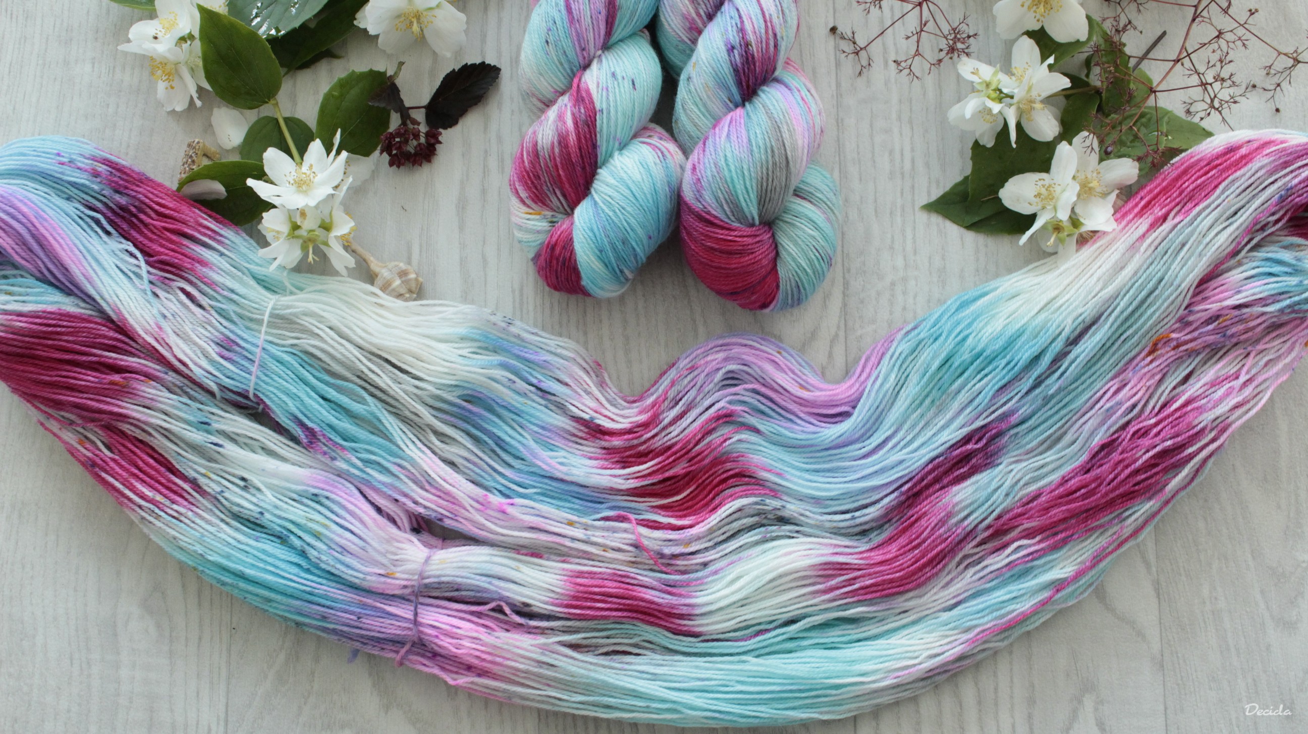 "Wildflowers" EXTRA Merino sw/polyamid 510m/100g