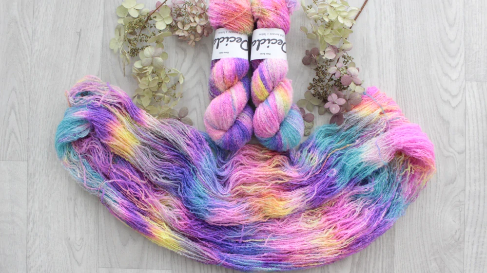 "Neon balm" - merino sw Boucle 450m/100g