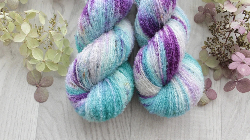 "Wildflowers" - merino sw Boucle 450m/100g