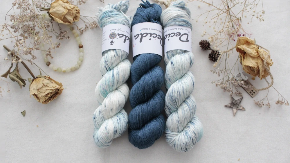 "Snow" - merino sw/hedvábí 50/50 400m