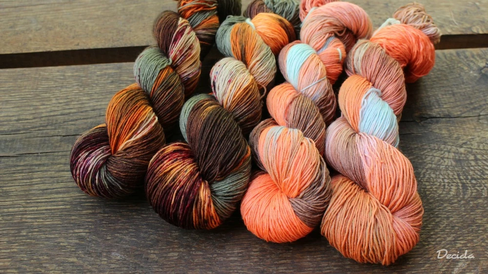 "Vykutálená mandarinka" extra MERINO se sw 3mm