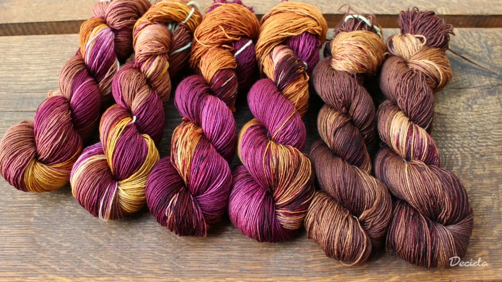 "Čokoláda a burgunda" extra MERINO se sw 3mm