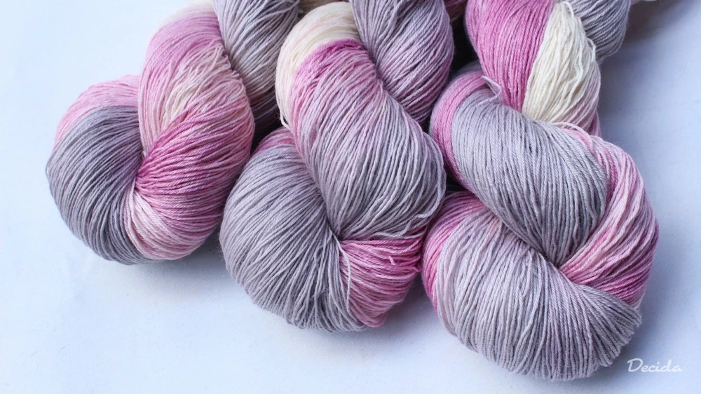 "Mrazivé kvítky"  Merino/hedvábí 2mm