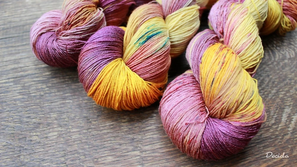 "Zlatý motýl"  Merino/hedvábí 2mm
