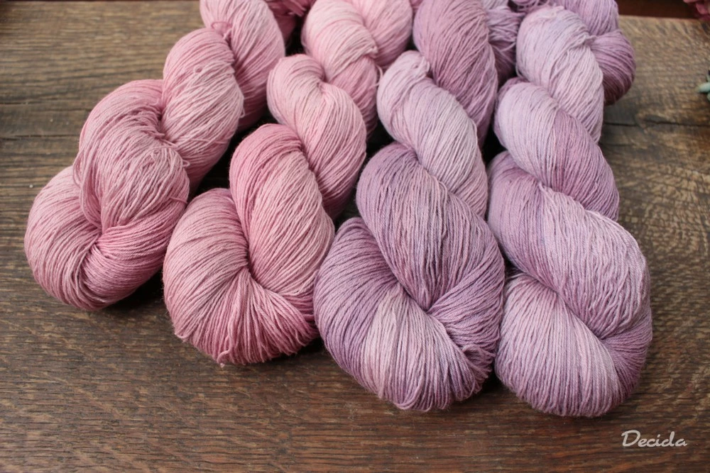 "Něžná fialková" merino/hedvábí 2mm
