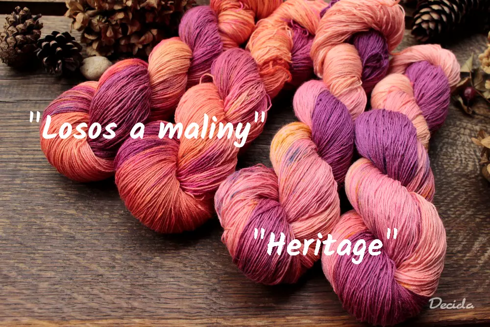"Losos a maliny" merino/hedvábí 2mm