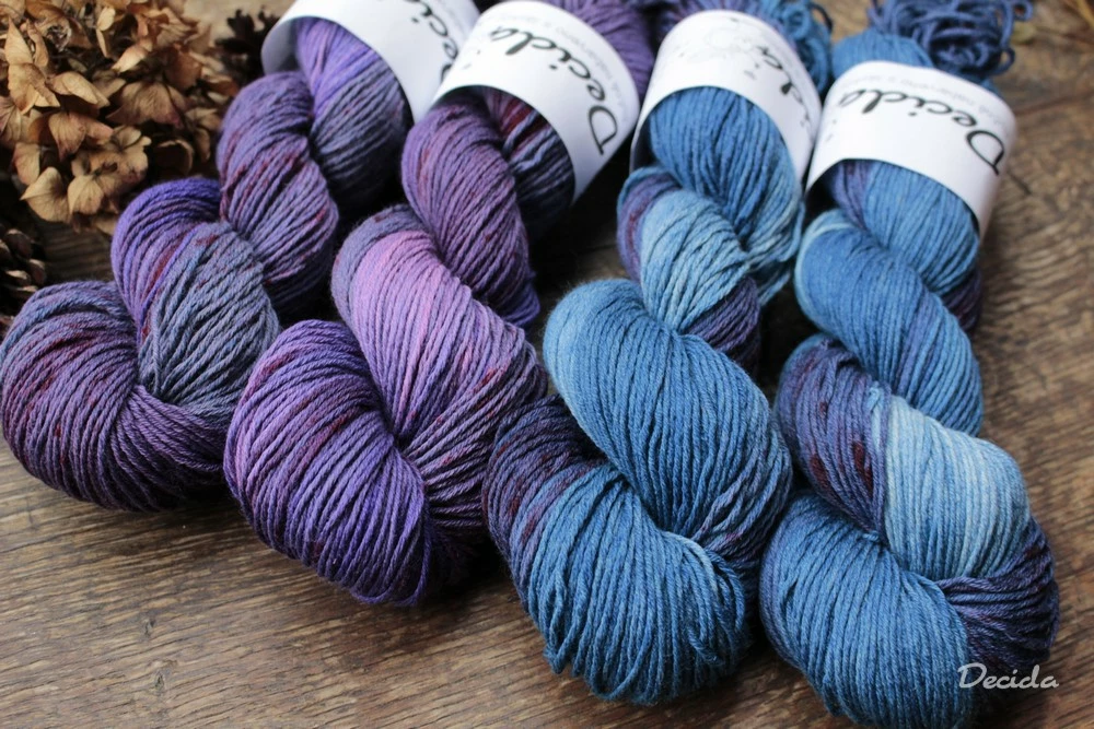 "Ošoupané džíny" Merino/hedvábí 4mm 