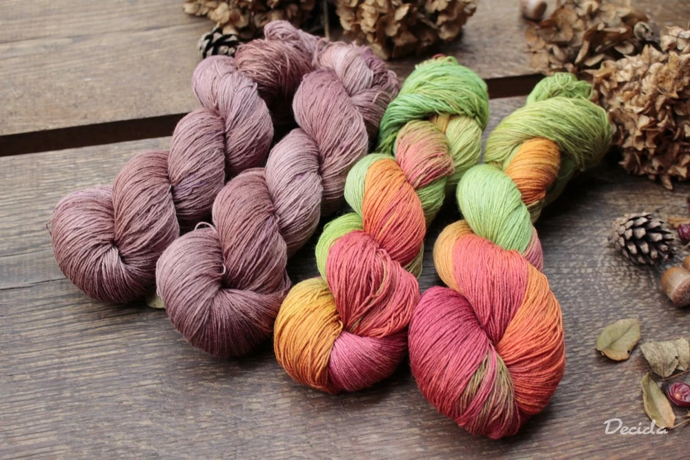 "Malé kaštánky" merino/hedvábí 2mm