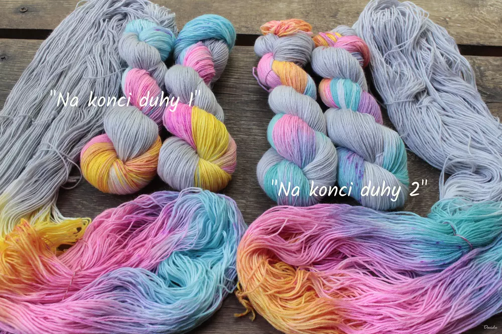"Na konci duhy 1" - 80%merino/20%bambus NOVINKA