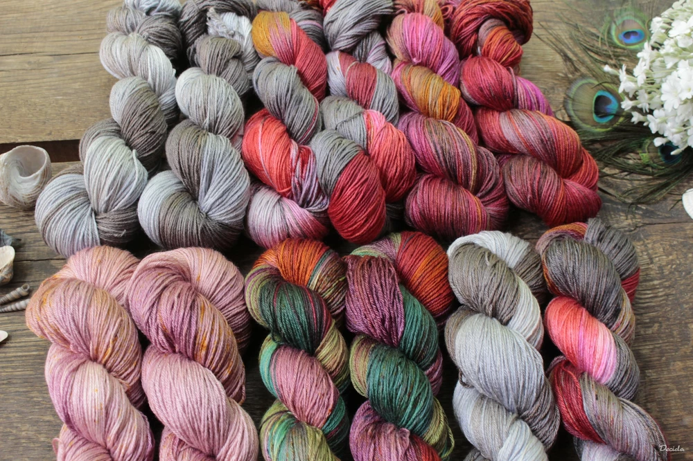 "Guisantes" merino/hedvábí 50/50 