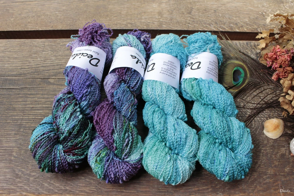 "Tyrkys" - efektní merino SLUB