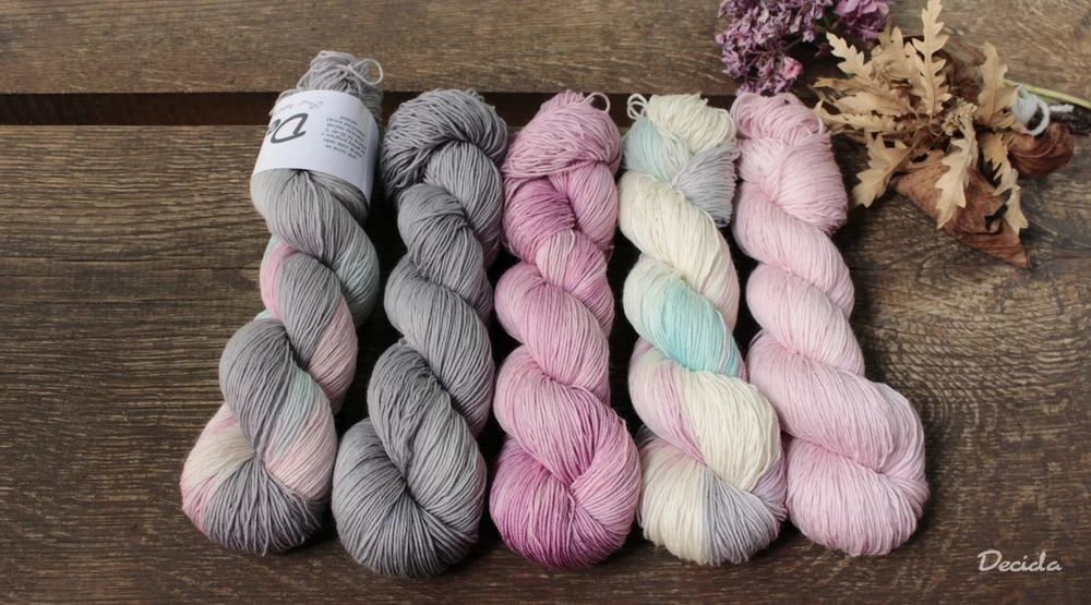 "Ledové sny - světlé"  extra MERINO se sw 3mm