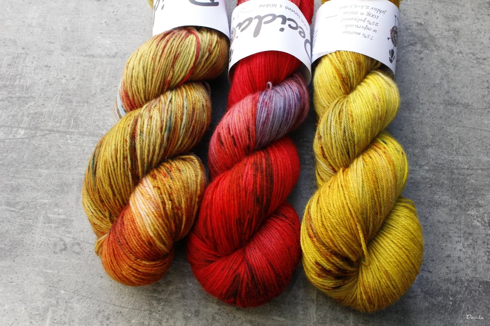 "Autumn sunrise" EXTRA Merino sw/polyamid 365m/100g