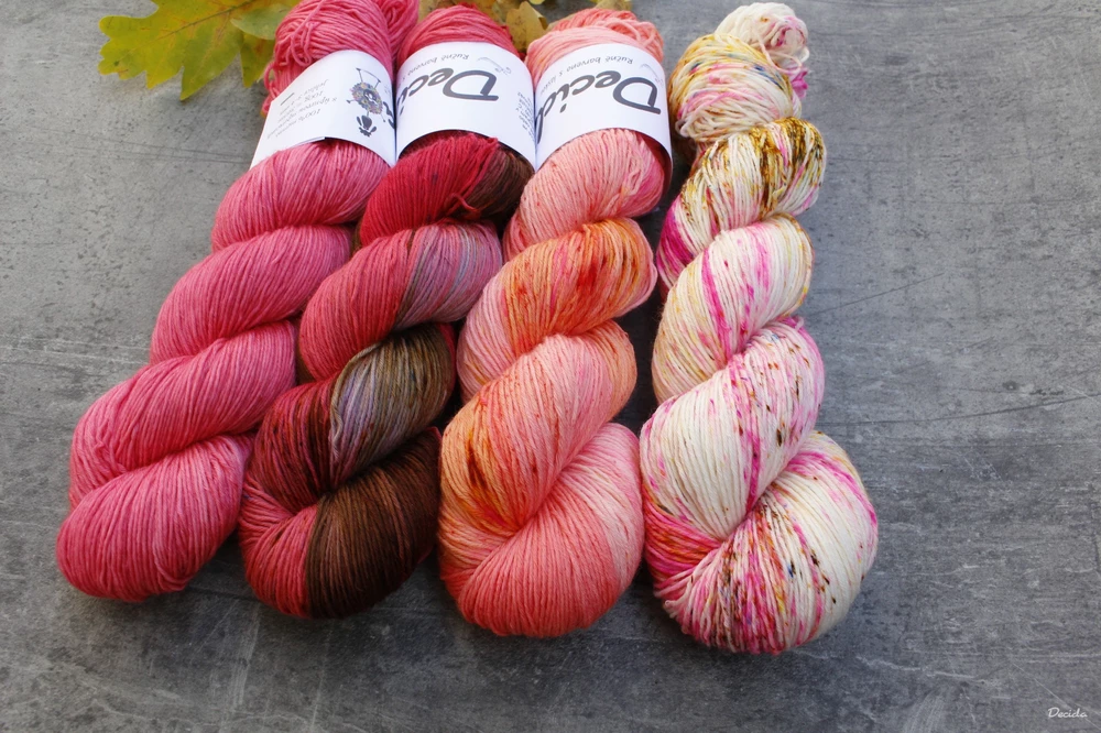 "Koření Hot pink" -  extra MERINO se sw 3mm