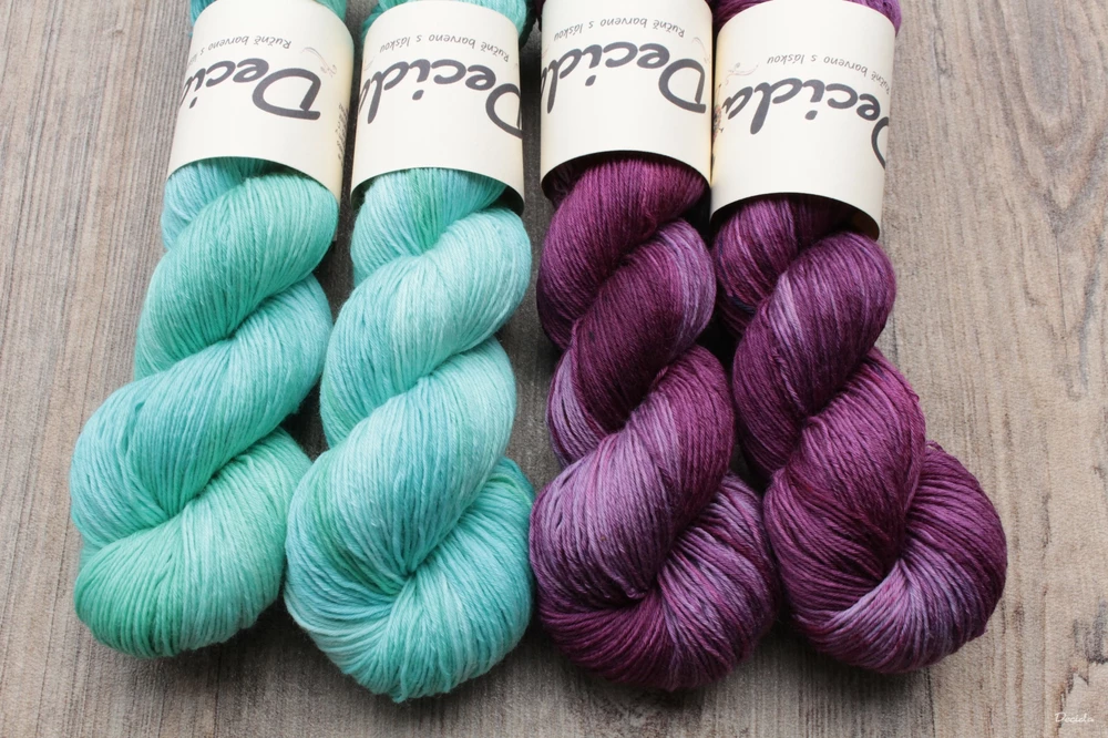 "Tyrkys a mint" -  extra MERINO se sw 3mm