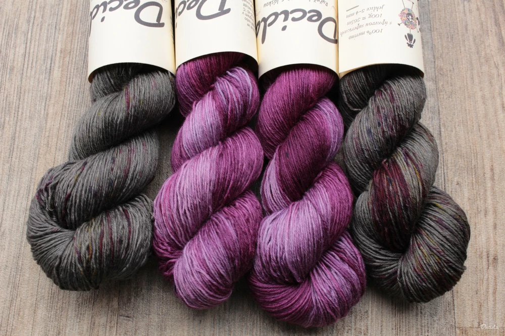 "Antracit burgundy" - extra MERINO se sw 3mm